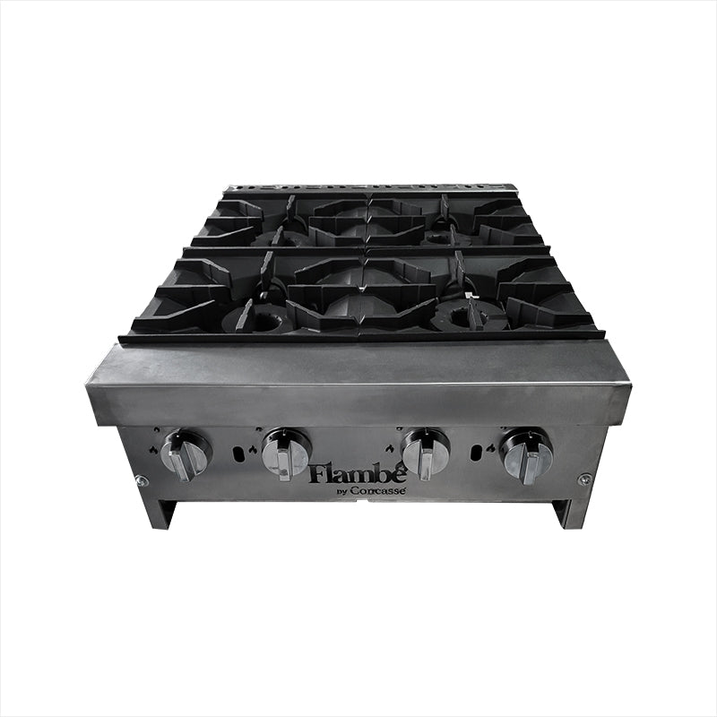 Parrilla Marca Flambe Acero Inoxidable 4 Quemadores 36000BTU (EESF4X24)